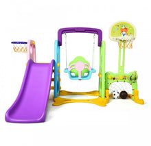 Load image into Gallery viewer, Super Fun 6-in-1 Playground Set | Basketball | Slide | Swing | Soccer | Ring Toss