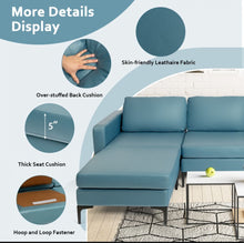 Load image into Gallery viewer, Elegant Modern Heavy Duty Comfortable L-Shaped Sectional Sofa Couch With Reversible Chaise | 2 USB-Ports | Thick Seat Cushions | Ottoman