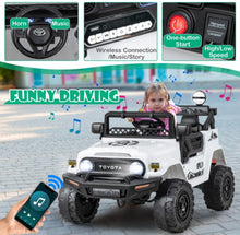 Load image into Gallery viewer, 2025 Licensed Toyota FJ Cruiser 12Volt 2 Seater Upgraded Kids Ride On Car / Truck | Lights | Suspension | Push To Start | Horn | Music | Remote