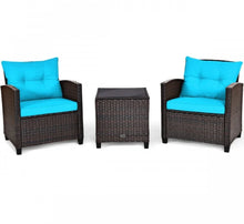 Load image into Gallery viewer, Super Relaxing 3-Piece Heavy Duty Rattan / Wicker Patio Furniture Set With Washable Cushions | Waterproof | 6 Colours