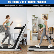 Load image into Gallery viewer, Heavy Duty Modern 2.25HP 2-in-1 Foldable Walking Pad Treadmill With Dual Display | App Control | Space Saver | Quiet Motor | High Performance Speaker | Remote Control