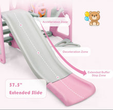 Load image into Gallery viewer, Adorable Cute Toddler Teddy Bear Playground Set With Slide | Swing | Wall Climbing | Ladder | Basketball Net | Indoor | Outdoor