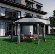 Load image into Gallery viewer, Heavy Duty Elegant 11.5 FT Outdoor Patio Round Dome Gazebo Canopy Shelter With Double Roof | Steel | Premium Polyester | Water Resistant