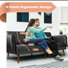 Load image into Gallery viewer, Elegant Space Saving 4 Adjustable Settings Heavy Duty 3-Seater Convertible Sofa Couch Bed With Adjustable Backrest