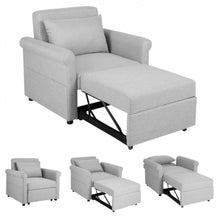 Load image into Gallery viewer, Heavy Duty Modern & Elegant 3-in-1 Pull-Out Convertible Adjustable Reclining Sofa Couch Bed | 6 Side Pockets | Smooth Wheels | High Quality Material