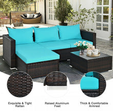 Load image into Gallery viewer, Super Relaxing 5 Pieces Patio Rattan Sectional Furniture Set With Cushions | Coffee Table
