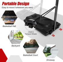 Load image into Gallery viewer, Super Cool Shatterproof Backboard Basketball Net Hoop With (2) Nets | Height Adjustable | Heavy Duty | Indoor | Outdoor | Easy Set Up | Sturdy Base