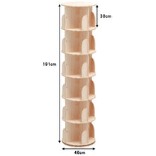 Load image into Gallery viewer, Super Cool Elegant Rotating Book Shelf | 360 Degrees Solid Wood | Stackable Shelf | Organizer | Home, Bedroom, Office, etc