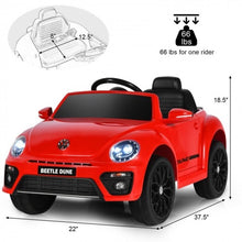 Load image into Gallery viewer, Super Cool Red 2025 Volkswagen Beetle Style 1 Seater Ride On | 6V | Remote
