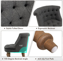 Load image into Gallery viewer, Heavy Duty Gorgeous Comfortable Modern Set Of 2 Upholstered Armless Classic Slipper Chairs | Beechwood Legs | Easy Install | Each Chair Holds 330lbs