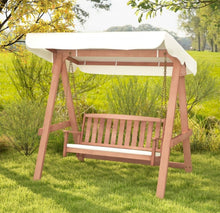 Load image into Gallery viewer, Heavy Duty Comfortable Patio Outdoor 2-Seater Swing Bench | Heavy Duty Frame | Sturdy Metal Hanging Chains | Porch Canopy Swing | Waterproof