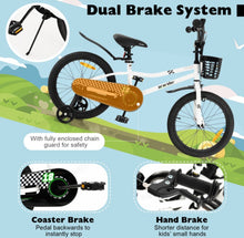 Load image into Gallery viewer, Very Cool 18β Kids Pedal Bicycle W Kickstand, Coaster Brake Ages 4-8 | Bell | Adjustable Seat | Easy Assembly | Removable Training Wheels | Anti-Slip Tires