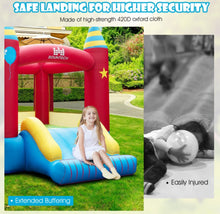 Load image into Gallery viewer, Super Fun Party Theme Bouncy Castle With 480 Watt Blower | Endless Fun | Carry Bag | Stakes | Repair Kit | High Quality | Easy Set Up