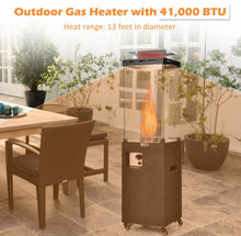 Load image into Gallery viewer, Elegant Heavy Duty Powerful 41,000 BTU Outdoor Propane Patio Heater With Metal Hood | Flameout Protection | Waterproof Cover