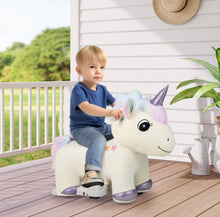 Load image into Gallery viewer, 2025 Upgraded Adorable Riding Unicorn 6V Kids Ride On Toy / Car | Handle Bars | Music | 10” Seat Height | Up To 5 Kph