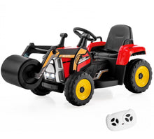 Load image into Gallery viewer, Super Cool 12V Kids Ride On Car Road Asphalt Roller | USB Compatible | LED Lights | Raisable Roller | Heavy Duty Seat, Tires | Remote