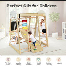 Load image into Gallery viewer, Super Fun 8-in-1 Heavy Duty Climber Playground Play-set For Kids With Slide | Climbing Net | Slide | Rock Climbing | Monkey Bars | Abacus Game | Swing | Drawing Board