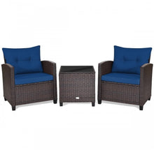 Load image into Gallery viewer, Super Relaxing 3-Piece Heavy Duty Rattan / Wicker Patio Furniture Set With Washable Cushions | Waterproof | 6 Colours