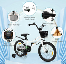 Load image into Gallery viewer, Very Cool 18β Kids Pedal Bicycle W Kickstand, Coaster Brake Ages 4-8 | Bell | Adjustable Seat | Easy Assembly | Removable Training Wheels | Anti-Slip Tires