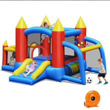 Load image into Gallery viewer, Super Cute & Colourful Inflatable Kids Bouncy Slide Jumping Castle House With 740W Blower | Indoor / Outdoor,Basketball,Football,Ball Pit,Carry Bag