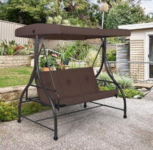 Load image into Gallery viewer, Super Elegant 3 Person Outdoor Patio Swing Hammock With Adjustable Tilt Canopy | 5 Colours | Soft Cushions | Heavy Duty | Holds 530lbs