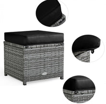 Load image into Gallery viewer, Very Relaxing Heavy Duty 7-Piece Cushiony Outdoor Furniture Wicker Sectional Sofa Patio Set With Dining Table