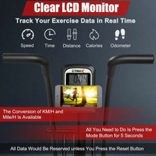 Load image into Gallery viewer, Heavy Duty Upright Air Bike Fam Exercise Bike With Clear LCD Display, Unlimited Résistance, Adjustable Seat, Holds 243lbs, Built in Heavy Duty Wheels For Transport
