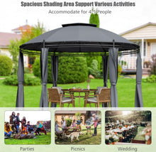 Load image into Gallery viewer, Heavy Duty Elegant 11.5 FT Outdoor Patio Round Dome Gazebo Canopy Shelter With Double Roof | Steel | Premium Polyester | Water Resistant