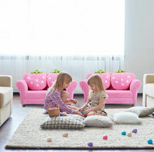 Load image into Gallery viewer, Very Adorable & Cute Comfortable Heavy Duty Pink Strawberry Armrest Chair Sofa Couch | 2 Strawberry Pillows | For 1-2 Kids |