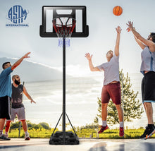 Load image into Gallery viewer, Super Cool Shatterproof Backboard Basketball Net Hoop With (2) Nets | Height Adjustable | Heavy Duty | Indoor | Outdoor | Easy Set Up | Sturdy Base