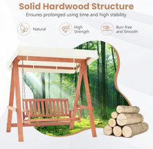 Load image into Gallery viewer, Heavy Duty Comfortable Patio Outdoor 2-Seater Swing Bench | Heavy Duty Frame | Sturdy Metal Hanging Chains | Porch Canopy Swing | Waterproof