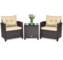 Load image into Gallery viewer, Super Relaxing 3-Piece Heavy Duty Rattan / Wicker Patio Furniture Set With Washable Cushions | Waterproof | 6 Colours