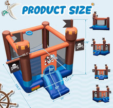Load image into Gallery viewer, Super Cool Inflatable Pirate Themed Bouncy Castle / House | Large Jumping Area | With 735W Blower | Basketball | High Quality | Easy Inflate /Deflate