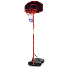 Load image into Gallery viewer, Black & Red Super Cool Portable Basketball Net Hoop With Wheels & Backboard | Adjustable Height | 5FT-7Ft | Heavy Duty | Sturdy Base