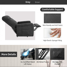 Load image into Gallery viewer, Heavy Duty Modern Power Lift Recliner Chair With Remote Control | For The Elderly | Everyone | Holds 330lbs | Laying | Seating | Standing Easily | Quiet Motor