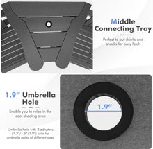Load image into Gallery viewer, Heavy Duty Comfortable 2 Piece HDPE Tall Patio Adirondack Chair With Middle Connecting Tray | Umbrella Hole | Barstools | Easy Assembly | Waterproof