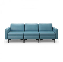 Load image into Gallery viewer, Heavy Duty Elegant 3-Seater Sectional Sofa Couch With Armrests | Storage Compartment | Metal Legs | Easy Assembly | Holds 1980Lbs | Linen or Leather Fabric