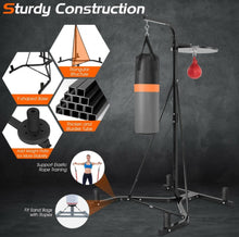 Load image into Gallery viewer, Heavy Duty Modern Boxing Punching Stand With Heavy Bag | 2-in-1 | Resilient Speed Bag | Sturdy Construction