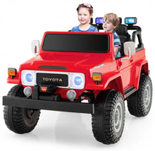 Load image into Gallery viewer, 2025 Upgraded 12V Licensed 2 Seater Toyota FJ40 12V Ride On Car | Colourful Lights | Seatbelt | Storage| 2 Speeds | 14” Tires | Upgraded Shocks | Remote