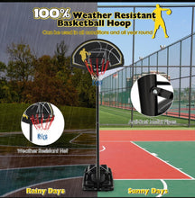 Load image into Gallery viewer, Super Cool Adjustable Basketball Net Hoop Set 4.25-10FT | Heavy Duty | 2 Nets | Shatterproof Backboard | Indoor | Outdoor