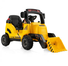 Load image into Gallery viewer, 2025 Heavy Duty 12V Kids 1 Seater Ride On Construction Tractor With Electric Adjustable Easy To Use Bucket , Push To Start, Horn, Music