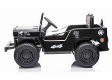 Load image into Gallery viewer, 2025 Military / Army 12V Willy Jeep Style Truck Upgraded | 1 Seater Kids Ride-On Car| Leather Seats | Rubber Tires | Remote | 2 Colours