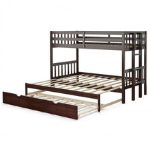 Load image into Gallery viewer, Heavy Duty Modern 4-in-1 Design Twin Pull-Out Bunk Bed With Trundle Wooden Ladder | High Guardrail | Sturdy Bed Board