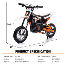 Load image into Gallery viewer, Super Cool 2025 Fast Off Road Electric 24V Kids Dirt Bike 1 Seater Upgraded 250W Motor | Up To 22 KPH | Leather Seat | Rubber Tires