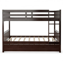 Load image into Gallery viewer, Heavy Duty Full Over Bunk Bed  Platform Bed With Solid Ladder | Sturdy Pine Wood Frame | 2 Full Bunk Beds In 1