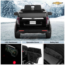 Load image into Gallery viewer, New 2025 Licensed 12V Chevrolet Tahoe Upgraded 1 Seater Ride On Car / SUV | Heavy Duty Tires | Comfy Seat | Remote