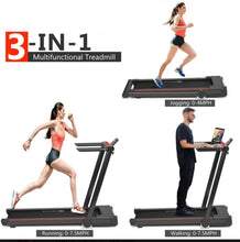 Load image into Gallery viewer, Heavy Duty Modern Folding 3-in-1 Treadmill With Remote | 2.25HP | Rubber Foot Mat | Flexible Wheels | Powerful Silent Motor | XL LED Screen