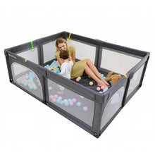 Load image into Gallery viewer, Awesome Baby Playpen, 200 x 180 cm Extra Large Playyard, Reliable Kids Activity Center W Anti-Slip Suckers & Super Soft Breathable Mesh for Babies, Toddlers (Dark Grey)