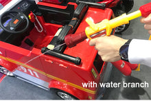 Load image into Gallery viewer, Heavy Duty 24V Fire Truck 2 Seater Kids Ride On Car | Leather Seat | Eva Rubber Tires | Water Gun |