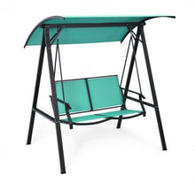 Load image into Gallery viewer, Super Elegant 2 Person Patio Swing With Weather Resistant Glider | Adjustable Canopy